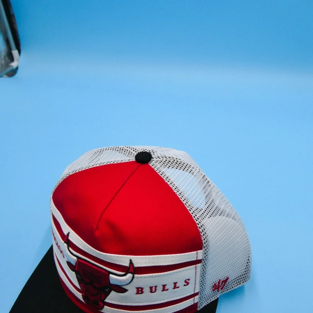 '47 Brand‎ Hitch Hat Youth Chicago Bulls Red White Black Trucker Snapback Cap
